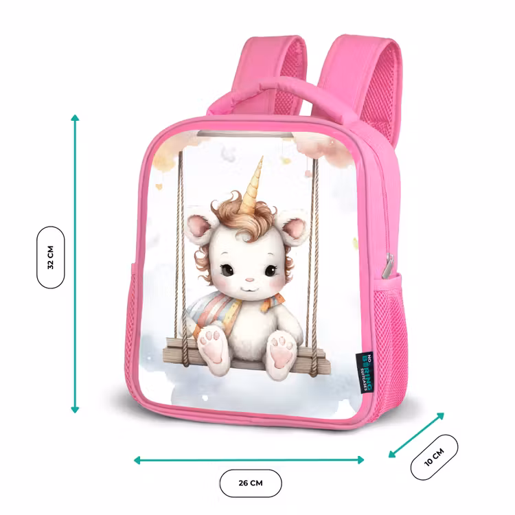Eenhoorn - Dier - Kinderen - Unicorn Kinderrugzak - Roze middel -productfoto_formaten