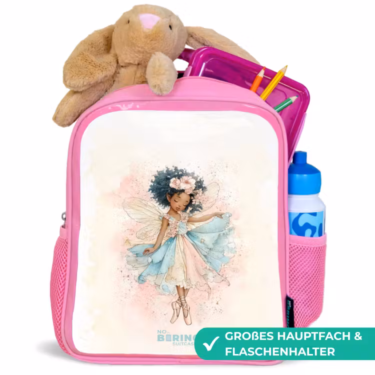 Elf - Ballet - Kleurrijk Kinderrugzak - Roze middel -inhoud_DE