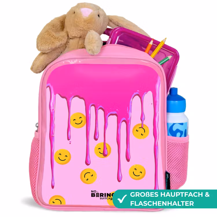 Verf - Smiley - Roze Kinderrugzak - Roze middel -inhoud_DE