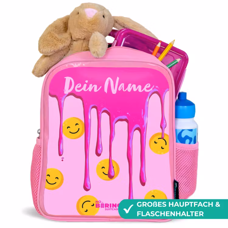 Verf - Smiley - Roze Kinderrugzak - Roze middel -inhoud_DE