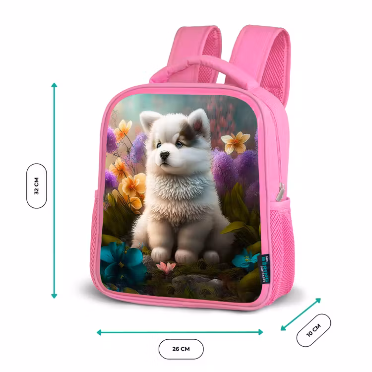 Fluffy Franky Kinderrugzak - Roze middel -productfoto_formaten