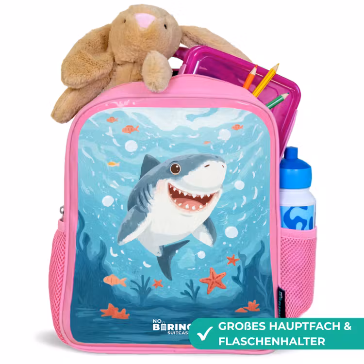 Haai - Water - Zee Kinderrugzak - Roze middel -inhoud_DE