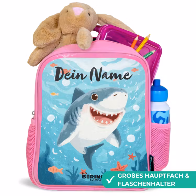 Haai - Water - Zee Kinderrugzak - Roze middel -inhoud_DE
