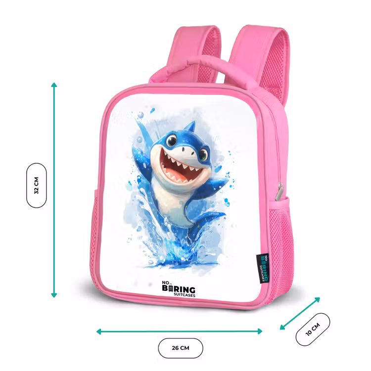Haai - Tanden - Water Kinderrugzak - Roze middel -productfoto_formaten