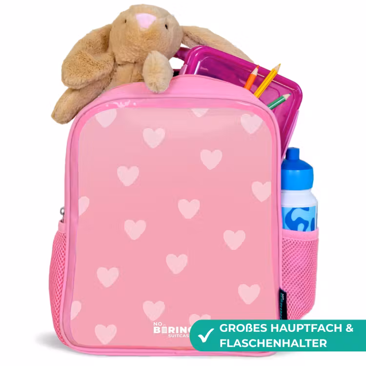 Hartjesritme Kinderrugzak - Roze middel -inhoud_DE
