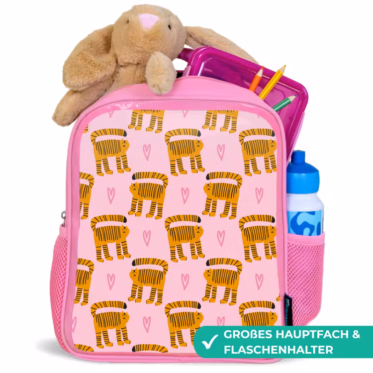 Katten - Roze - Hartjes Kinderrugzak - Roze middel 863 -inhoud_DE