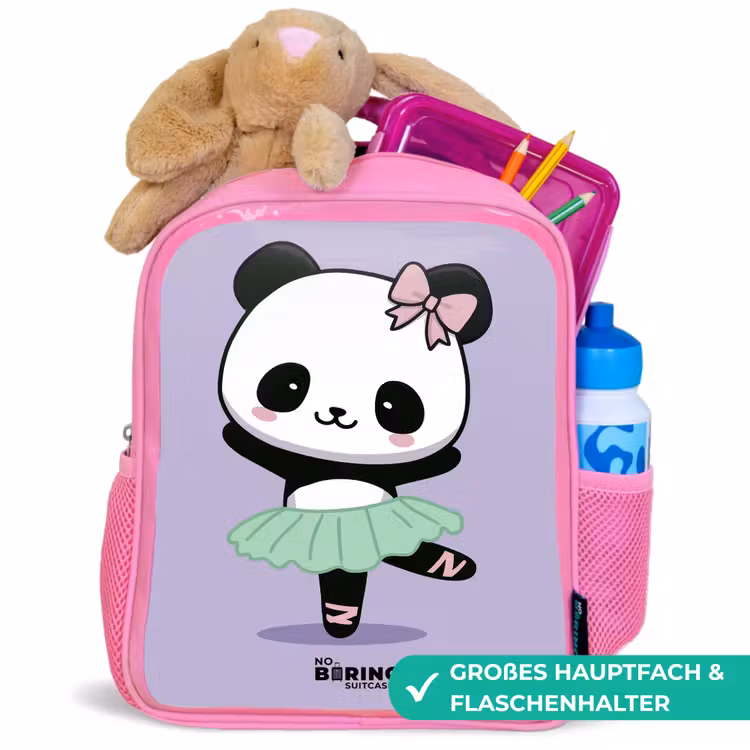 Kawai - Ballet - Panda Kinderrugzak - Roze middel -inhoud_DE