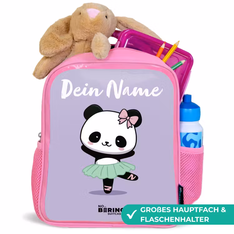 Kawai - Ballet - Panda Kinderrugzak - Roze middel -inhoud_DE