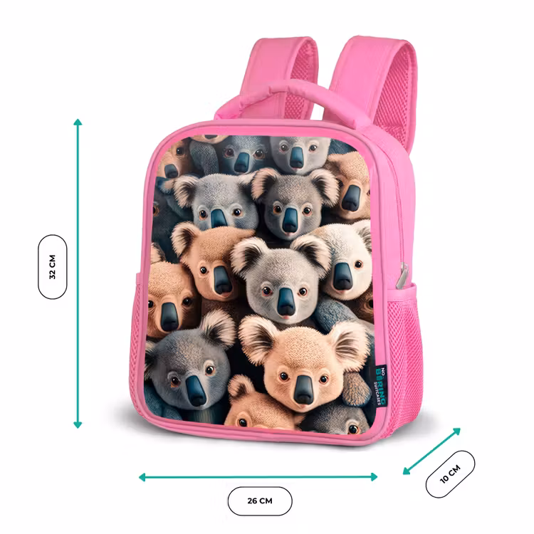 Koala Kapriolen Kinderrugzak - Roze middel -productfoto_formaten