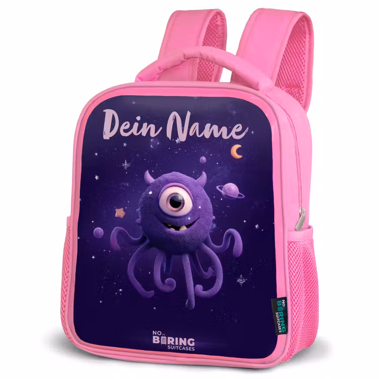 Kosmisch tentakelmonster Kinderrugzak - Roze middel -schuin