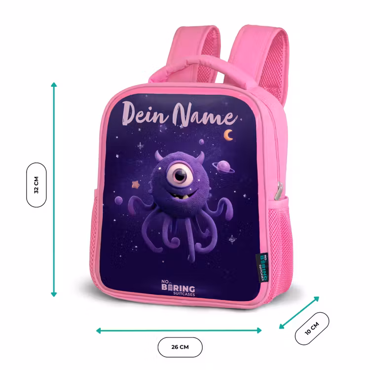 Kosmisch tentakelmonster Kinderrugzak - Roze middel -productfoto_formaten