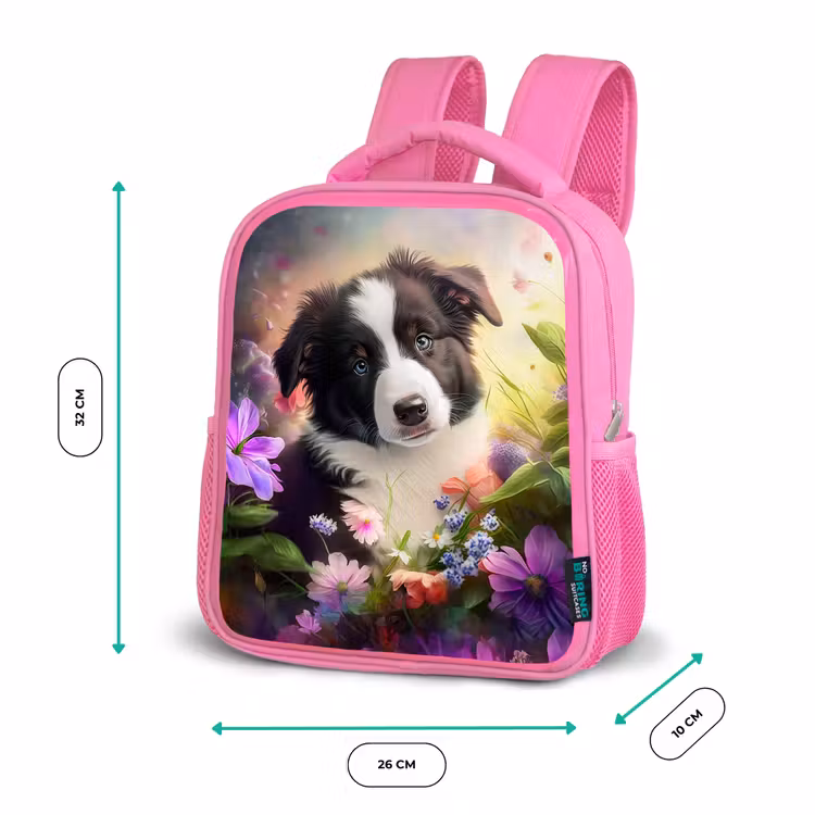 Lasse het Hondje Kinderrugzak - Roze middel -productfoto_formaten