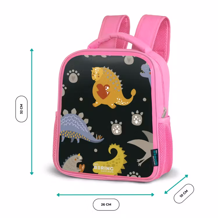 Liefdevolle dinosaurus Kinderrugzak - Roze middel -productfoto_formaten