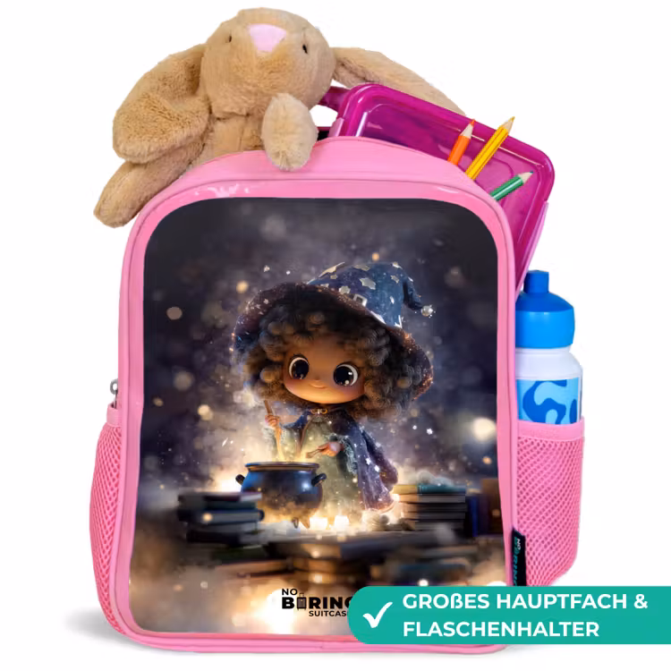 Magische Nacht vol Toverkunst Kinderrugzak - Roze middel -inhoud_DE
