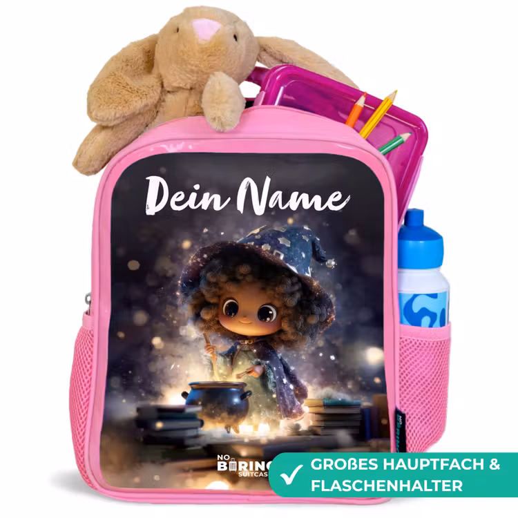 Magische Nacht vol Toverkunst Kinderrugzak - Roze middel -inhoud_DE