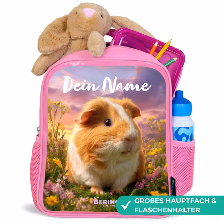 Cavia - Natuur - Dier Kinderrugzak - Roze middel -inhoud_DE