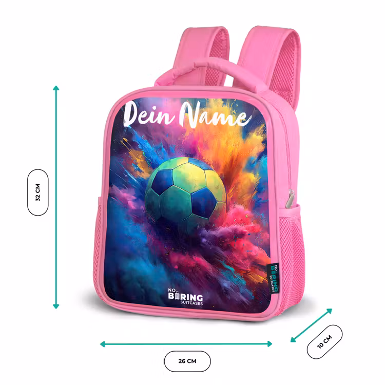 Neon - Bal - Kleurrijk Kinderrugzak - Roze middel -productfoto_formaten