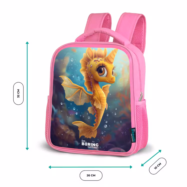 Oranje zeepaardje in het water Kinderrugzak - Roze middel -productfoto_formaten