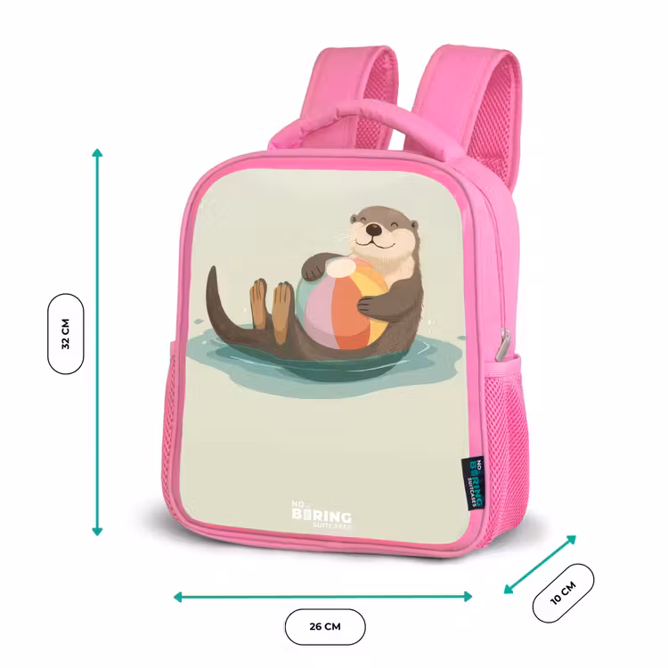 Otter - Strandbal - Water Kinderrugzak - Roze middel -productfoto_formaten