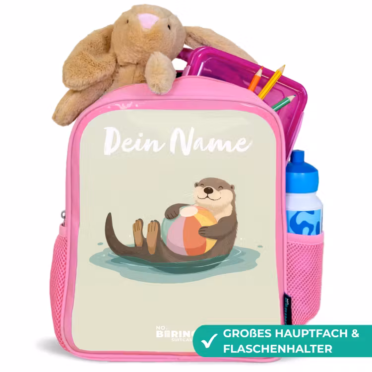 Otter - Strandbal - Water Kinderrugzak - Roze middel -inhoud_DE