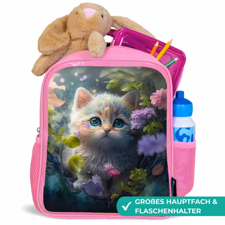 Pippa Poes Kinderrugzak - Roze middel -inhoud_DE