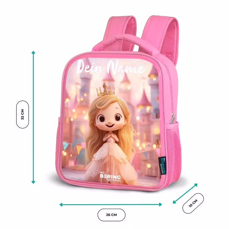 Prinses - Roze - Kasteel Kinderrugzak - Roze middel -productfoto_formaten