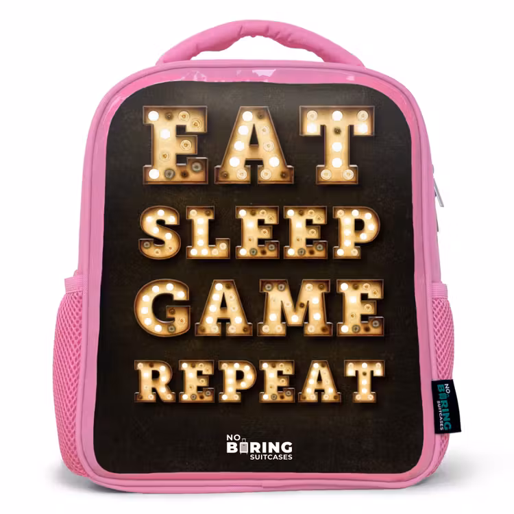 Qoute met licht Kinderrugzak - Roze middel -3d