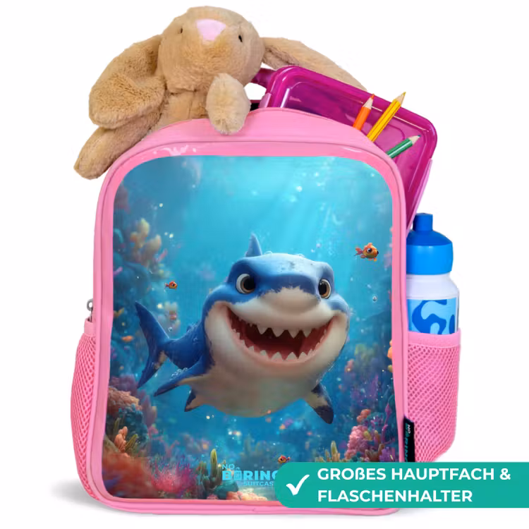 Rif - Koraal - Haai - Dier Kinderrugzak - Roze middel -inhoud_DE