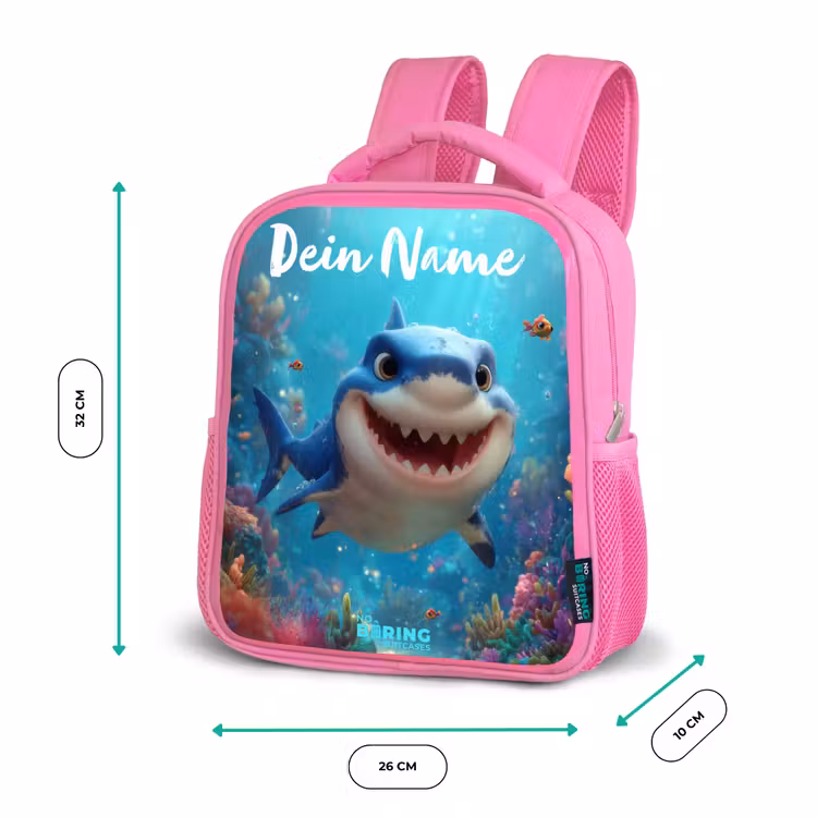 Rif - Koraal - Haai - Dier Kinderrugzak - Roze middel -productfoto_formaten