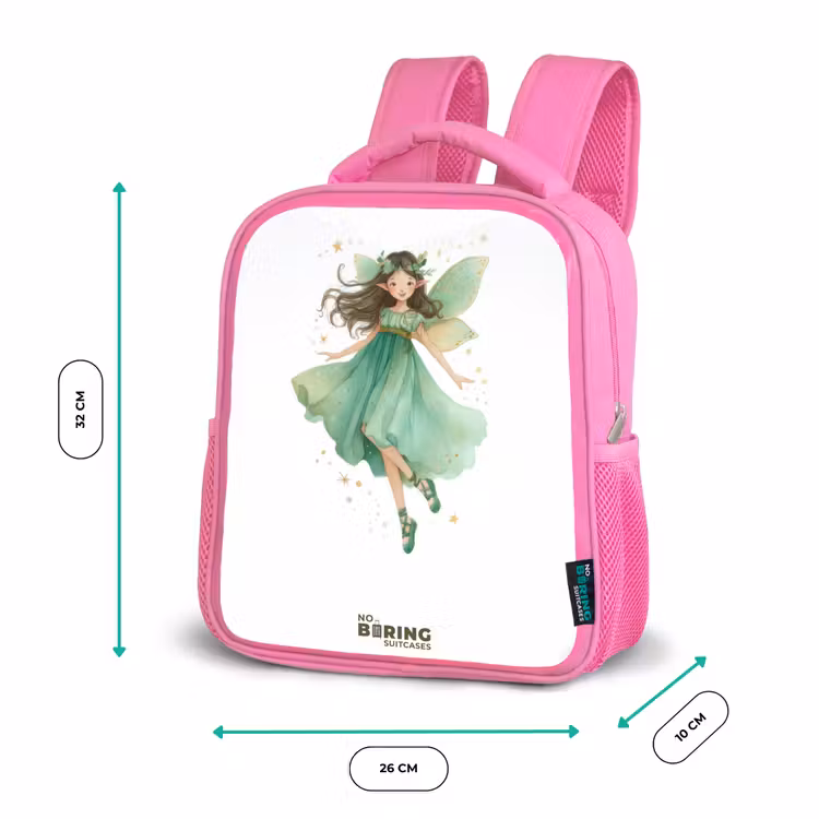 Zwevende groene elf Kinderrugzak - Roze middel -productfoto_formaten