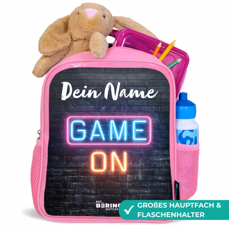 Game - Neon - Muur Kinderrugzak - Roze middel -inhoud_DE
