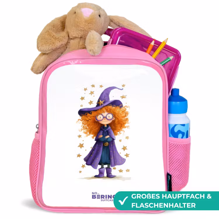 Sterrenmagie met krullen Kinderrugzak - Roze middel -inhoud_DE