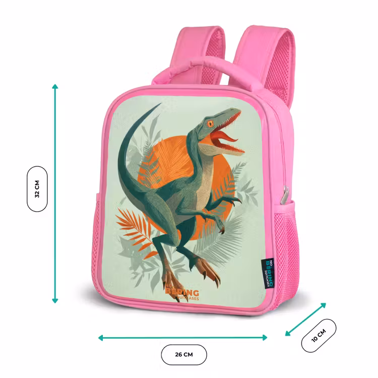 Sluipende jager met bladeren Kinderrugzak - Roze middel -productfoto_formaten