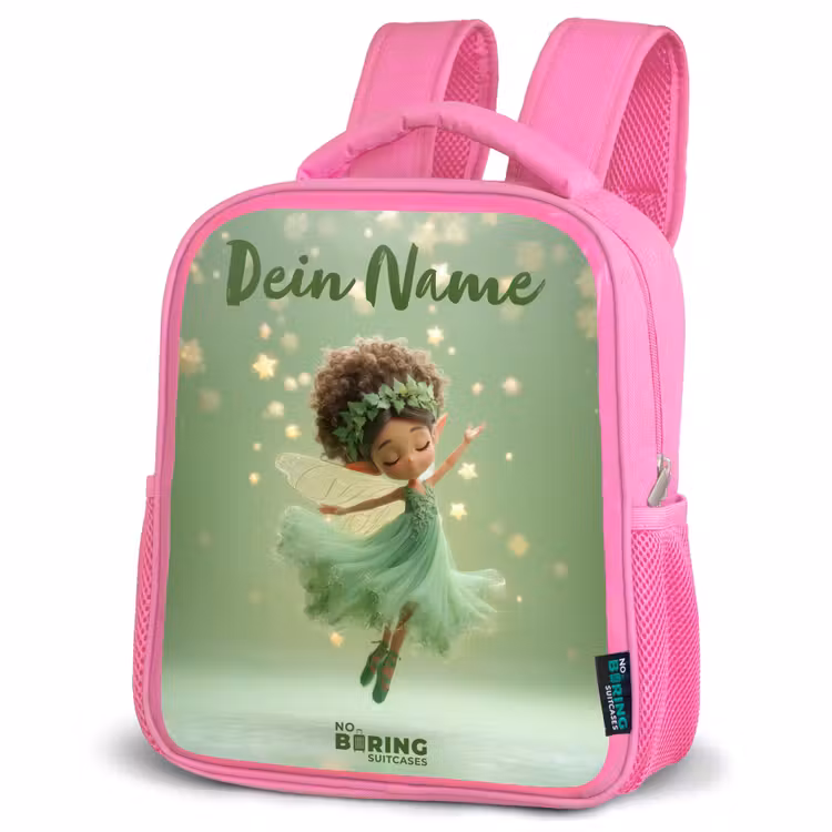 Dansende fee in groen licht Kinderrugzak - Roze middel -schuin
