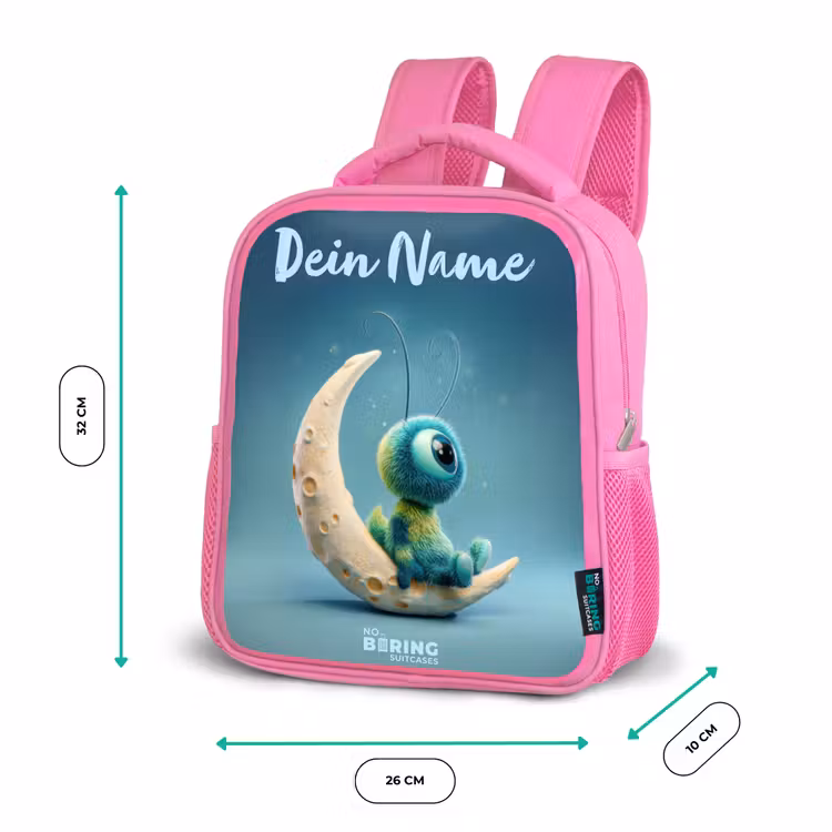 Dromerig Wezentje op de Maan Kinderrugzak - Roze middel -productfoto_formaten