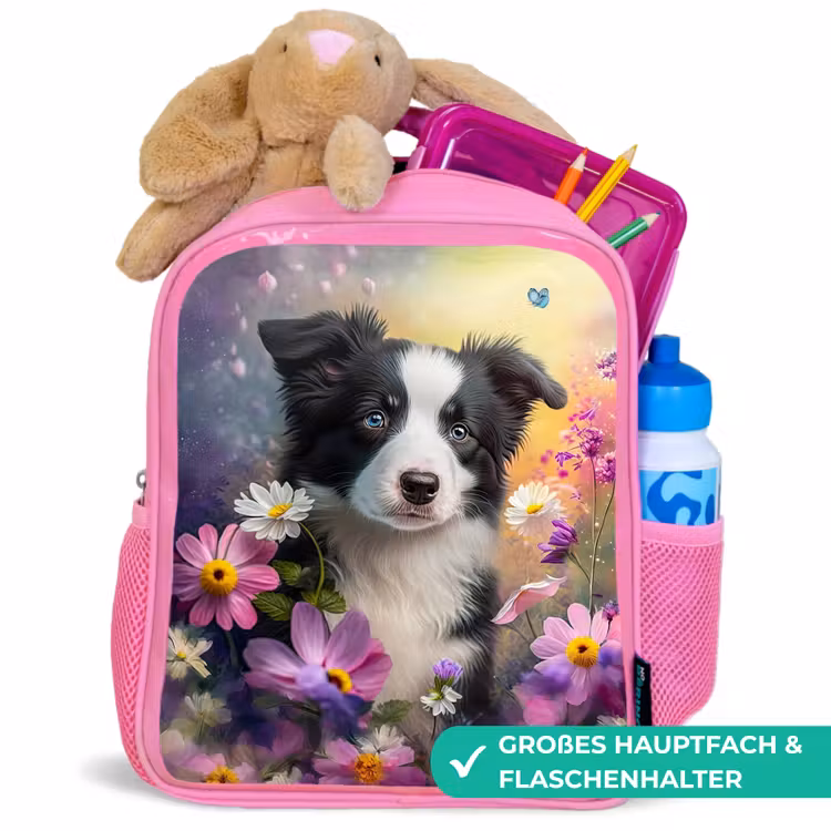 Wessel Woef Kinderrugzak - Roze middel -inhoud_DE