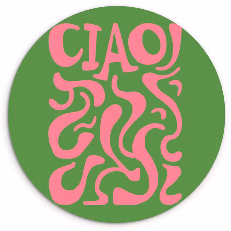 Abstract - Roze - Ciao - Vormen Wandcirkel kunststof plaat 5mm dik klein -3d