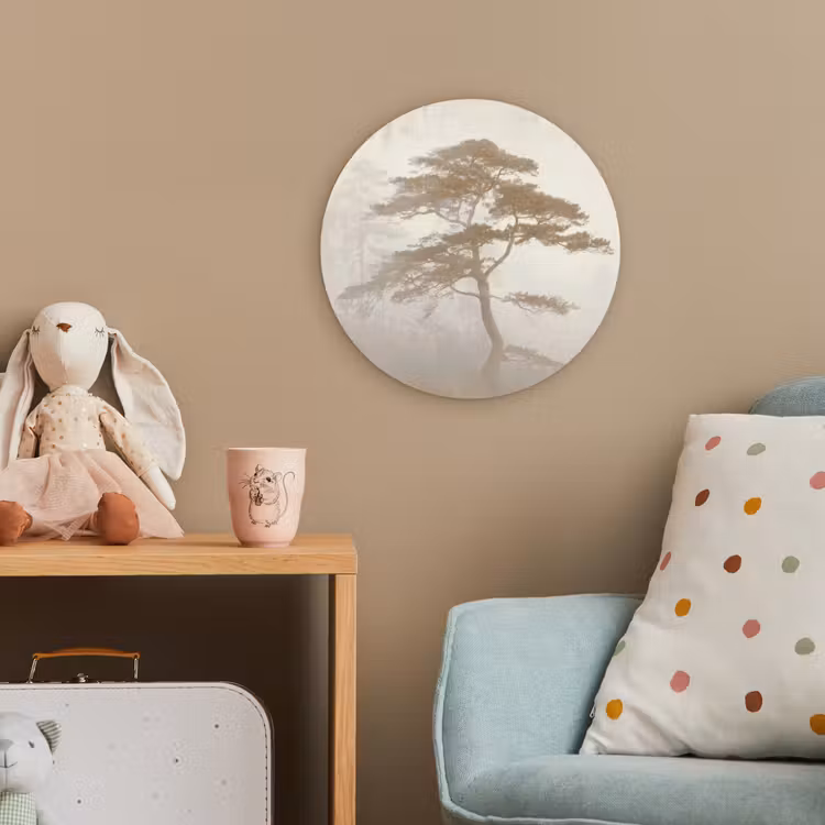 Boom - Oosterse stijl - Landschap Wandcirkel kunststof plaat 5mm dik klein -tsfeer1_kind