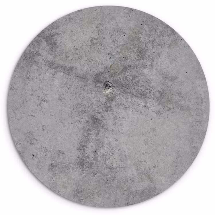 Beton - Grijs - Patronen Wandcirkel kunststof plaat 5mm dik klein 188 -3d