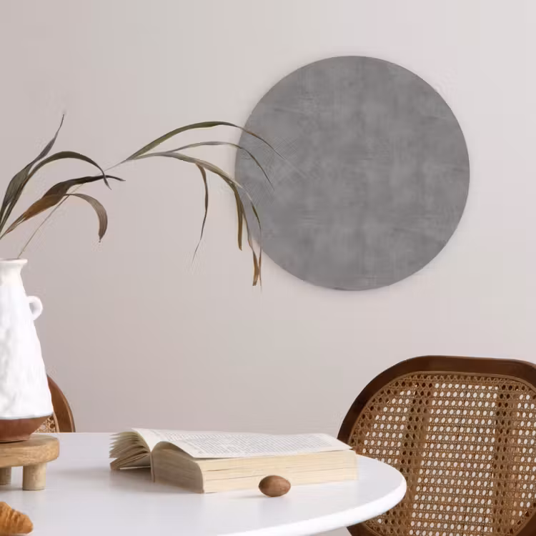 Beton - Structuur - Patroon Wandcirkel kunststof plaat 5mm dik klein 188 -sfeer4