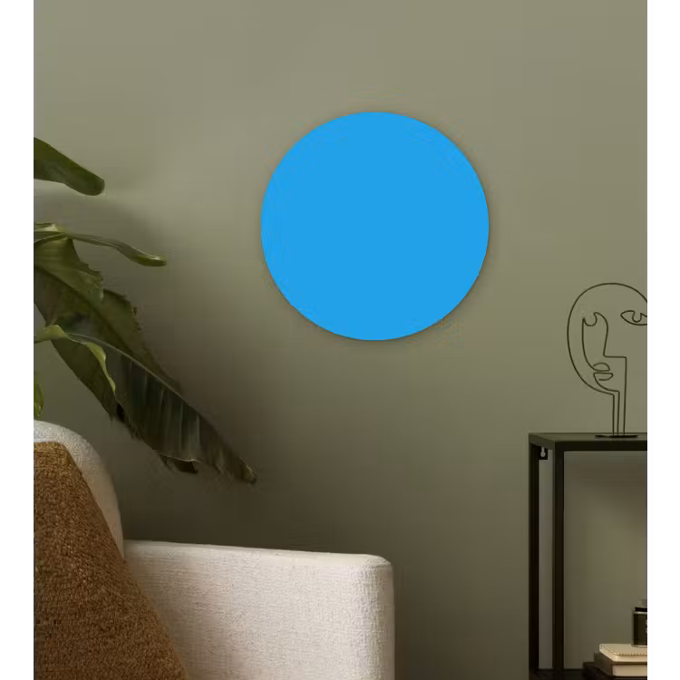 Blauw - Licht - Kleuren Wandcirkel kunststof plaat 5mm dik klein 188 -sfeer3