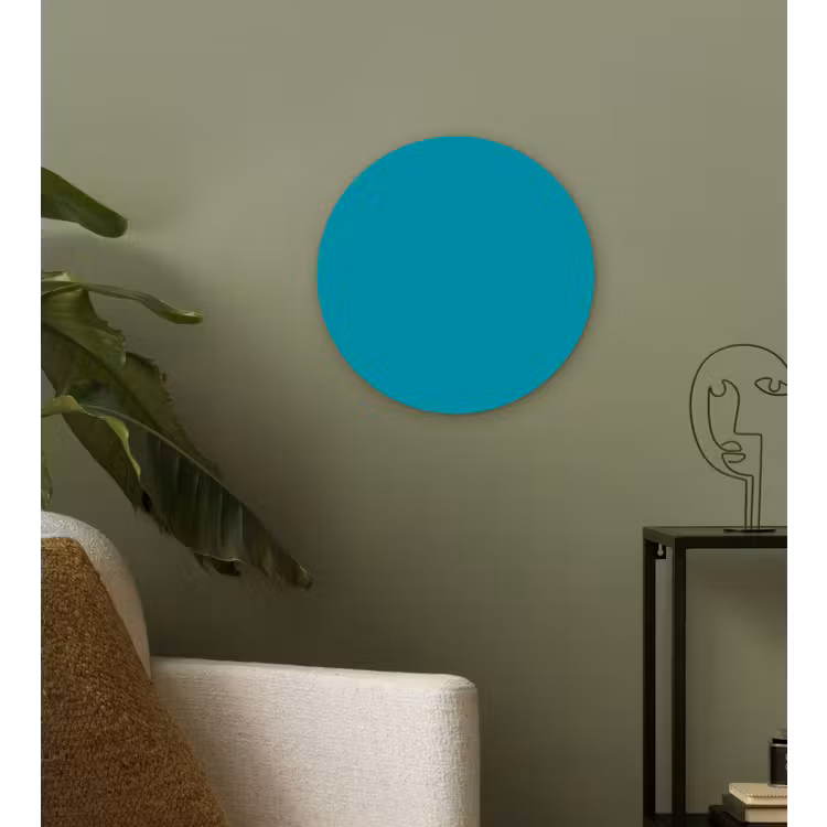 Blauw - Effen kleur Wandcirkel kunststof plaat 5mm dik klein 188 -sfeer3