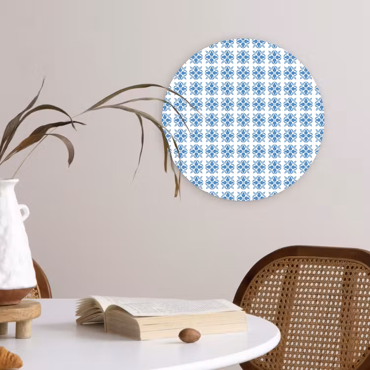 Zee - Sfeer - Blauw - Wit Wandcirkel kunststof plaat 5mm dik klein 188 -sfeer4