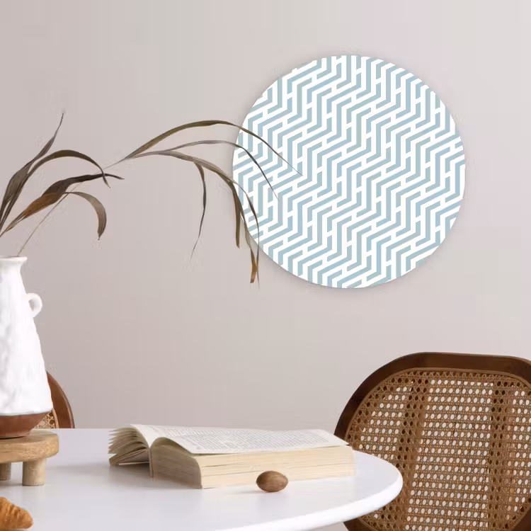 Design - Geometrie - Patroon - Groen Wandcirkel kunststof plaat 5mm dik klein 188 -sfeer4