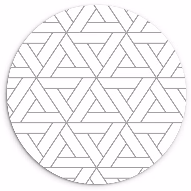 Design - Lijn - Patroon - Zwart - Wit Wandcirkel kunststof plaat 5mm dik klein 188 -3d