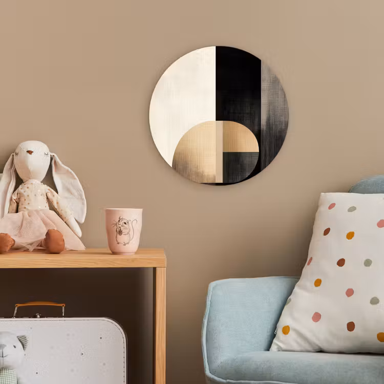 Vormen - Modern - Zwart Wandcirkel kunststof plaat 5mm dik klein -tsfeer1_kind