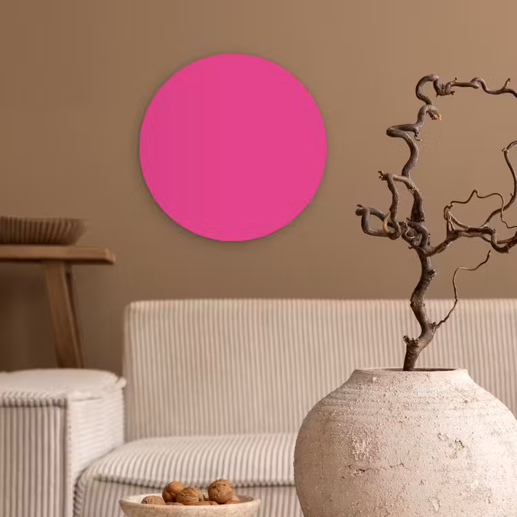 Fuchsia - Neon - Kleuren Wandcirkel kunststof plaat 5mm dik klein 188 -sfeer1