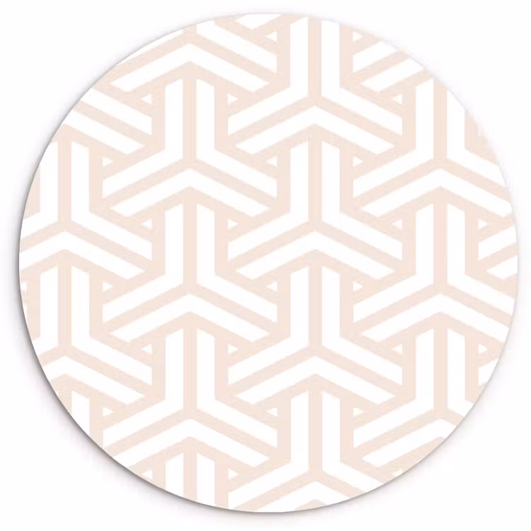 Geometrie - Lijn - Vorm - Patroon Wandcirkel kunststof plaat 5mm dik klein 188 -3d