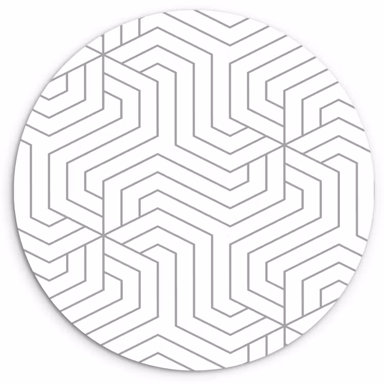 Geometrie - Lijn - Patroon Wandcirkel kunststof plaat 5mm dik klein 188 -3d