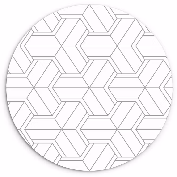 Design - Geometrie - Patroon - Lijn Wandcirkel kunststof plaat 5mm dik klein 188 -3d